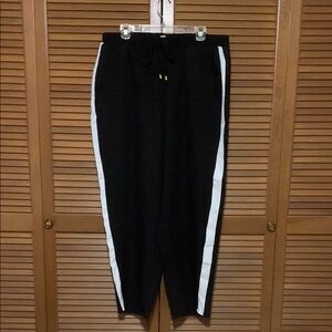 Lili Sport black white stripe joggers athletic pants 2X